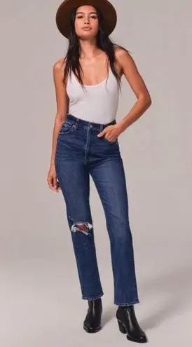 Abercrombie & Fitch Abercrombie Ultra High Rise Straight Ankle Jeans