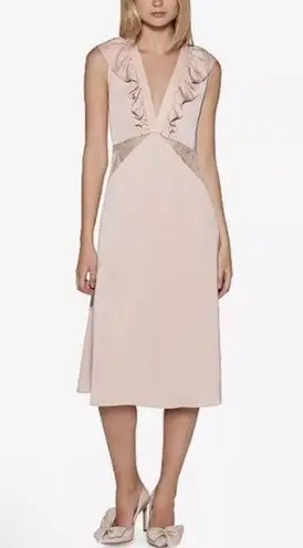 Avec Les Filles NWT Lace Insert Midi Dress