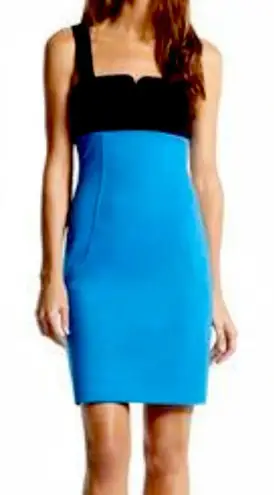 Derek Lam For Design Nation Blue Black Colorblock Sleeveless Bodycon Dress
