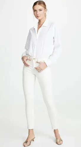 L'Agence NWOT Tilly Mid-Rise Ivory Slim Straight Jeans Macadamia Size 27