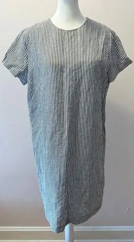 Jenni Kayne NWT Linen Striped Shortsleeve T-Shirt Shift Dress Size S