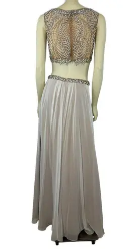 Terani Couture PROM 1611P1018 White & Nude size 6