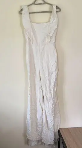 Revolve  LPA Cream/White Sleeveless Jumpsuit Size Small