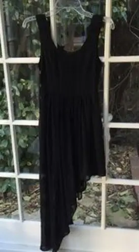 Blue juice XS Black assymetrical dress with zipper and lining