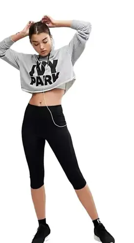 Ivy Park Ivy Park Black High Rise Cropped Pull On Leggings Size XS