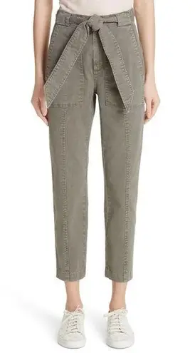 Rebecca Taylor La Vie • Patrice Twill Ankle Pants cargo Sage green utility