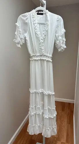 Generation Love Fleur Satin Midi Dress in White size XS