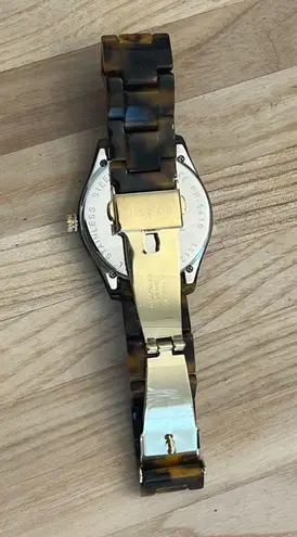 Fossil Ladies Watch Crystal Accents Bronze Copper Dial Tortoise Shell Bracelet