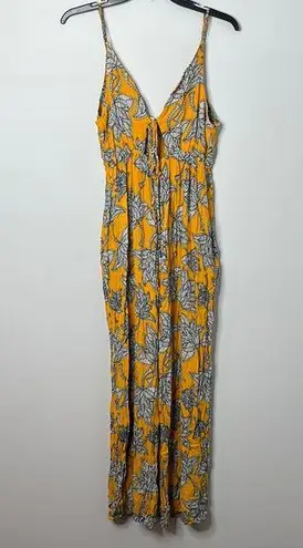 Aila Blue  Kiss Kiss Bella Vita Limone Yellow Floral Jumpsuit