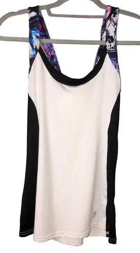 Prince Women's Wicking Stretch UV Protection Fitted Tank Top Tie Dye White M Size M