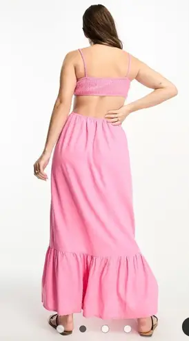 ASOS Maternity cut out maxi dress pink