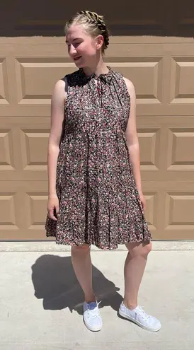 Steve Madden  Tiered Floral Ruffle Layered shift mini dress BB Dakota