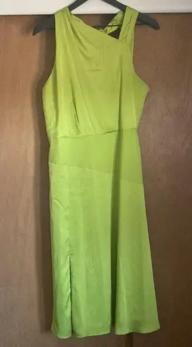 Donna Karan New York black label asymmetrical silky cocktail dress, size 8