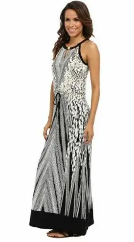 Calvin Klein  Women's Printed Embellished Keyhole Maxi Long Dress, Size XS