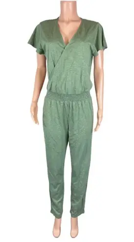 Candace Cameron Bure Sunkissed Regular Jumpsuit Olive Solid, 1X Green