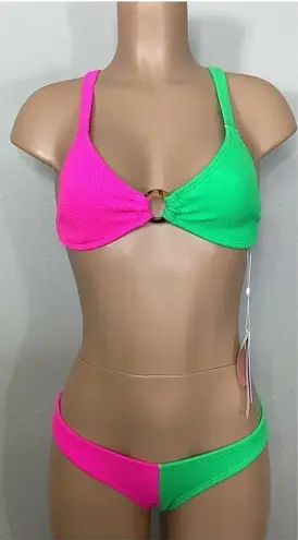 PilyQ New. two toned teeny bikini set. Small. Retails $168
