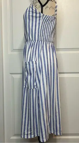 Angashion Bohemian Spaghetti Strap Button Down Swing Midi Dress