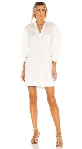 Rebecca Taylor 3/4 Sleeve Twill Belted Dress Milk Womens Size Small