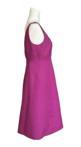 J.Crew  Dress Purple Magenta Sleeveless V-Neck V-Back Cotton Summer Dress Size 6P