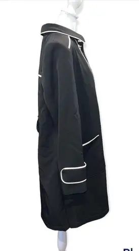 Harvé Benard Vintage Harve Benard Black Trench Jack with White Accents Size 14