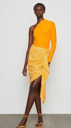 Bailey44 NWT Bailey 44 ruched orange midi skirt