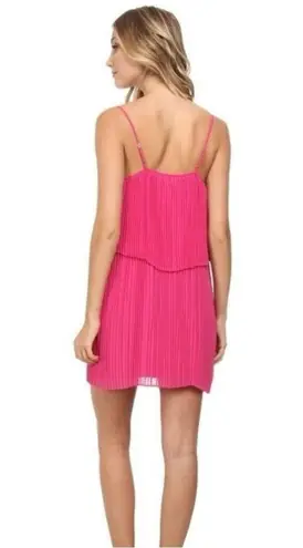 BCBGeneration  Pleated Popover Mini Dress in Pink Size S