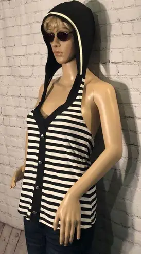 Pulassi Chinese Striped Hooded Tankini Swi… Size M