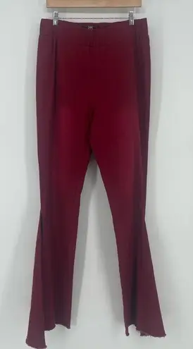 Lucky & Blessed L&B Maroon High Rise Ultra Flare Bell Bottom Pants sz XL Western Red