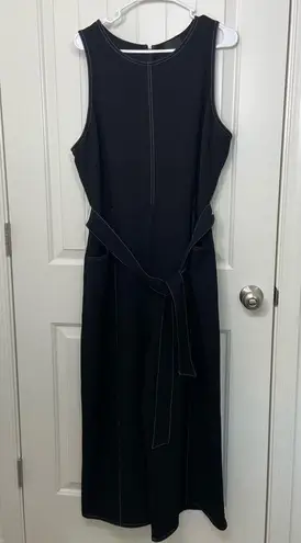 Greylin NWOT Anthropologie women’s black white belted sleeveless jumpsuit XL