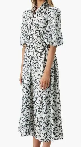 Bardot Abstract Cutout Midi Shirtdress