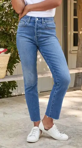 Frank & Eileen Cork Everyday Jeans Raw Hem Antique Blue