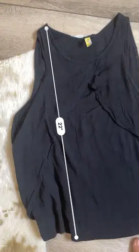 Free People Cutout Black Tank Top