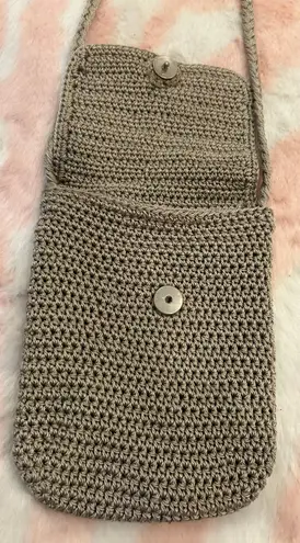 Crochet Knit Bag Brown