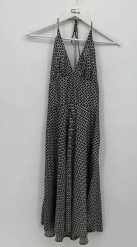 Alyn Paige NY Geometric Satin Halter Formal Y2k Dress Size 4