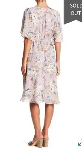 Chelsea28 High Low Wrap Dress Mauve Pink Floral