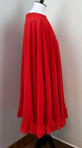 Mac Duggal Short Cape Sleeve Cocktail Ruffled Chiffon Dress Dress Size 6 55407