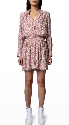 Zadig & Voltaire Rinka Heart-print Dress In Red Silk Small