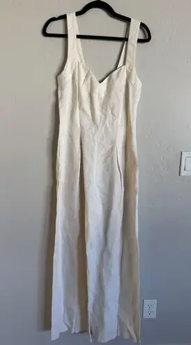 Escada sleeveless linen jumpsuit cream size 34