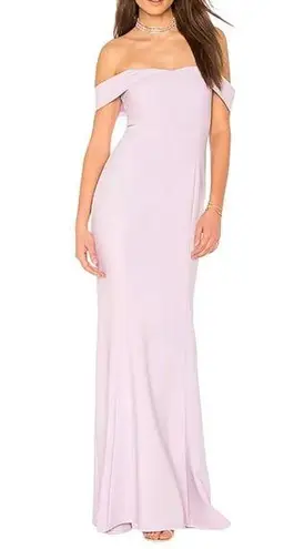 Likely NWT Bartolli Off The Shoulder Purple Gown Maxi Dress 8 in Orchid Bloom