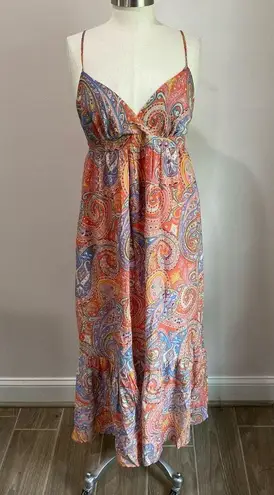 Molly Bracken Printed Long Dress in Pink Isabelle Size XS