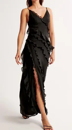 Abercrombie & Fitch Cascading Ruffle Maxi Dress