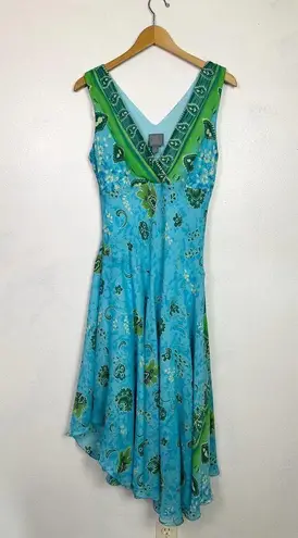 Y2K Asymmetrical Hem Midi Dress size 10