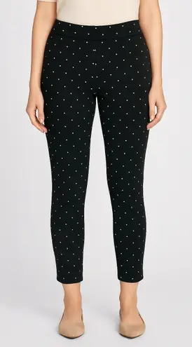 Philosophy Woman 1X Black White Polka Dot Slim Ankle Pants NWT Stretch MSRP $68 Size undefined