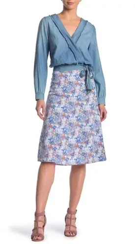 Good Luck Gem Floral Midi Skirt, NWT