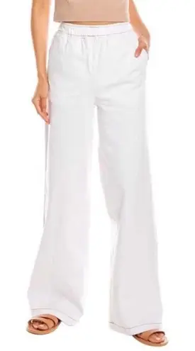 We Wore What White Straight Leg Pull On Twill Denim Size M