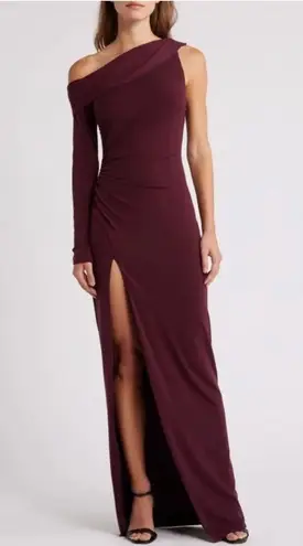 Katie May Mojave Single Long Sleeve Gown in Sangria