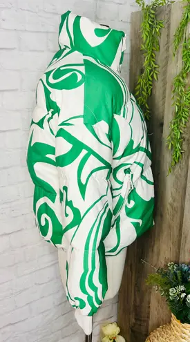 Boutique Geo Print Puffer Jacket