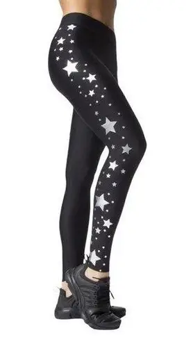 Ultracor Stellar Leggings in Nero & Silver Size Small