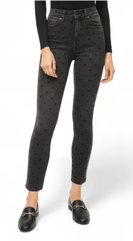 Ulla Johnson Prince Polka Dot Skinny Jeans Gray Women’s Size 2 High Rise Crop