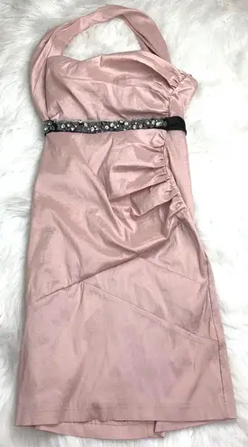 City Studios Pink One Shoulder Cocktail Dress